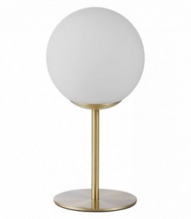 Aplique LED pared Ronda latón mate para interior con esfera blanca Aplique LED pared Ronda latón mate para interior con esfera blanca