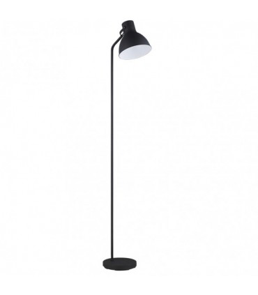 Pie de Salón Epsilon Negro con estructura metálica y cabezal blanco orientable