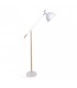 Pie de Salón Biel Blanco/Haya con cuerpo articulable y cabezal orientable