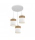 Plafón Cloe Blanco/Blanca con acabado en madera clara y diseño moderno