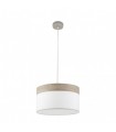COLGANTE CLOE  NIQUEL/BLANCA-MADERA GRIS 40 CM