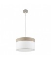 COLGANTE CLOE  NIQUEL/BLANCA-MADERA GRIS 40 CM