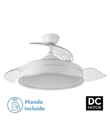 Ventilador DC Criador 72W con acabado en blanco y diseño moderno