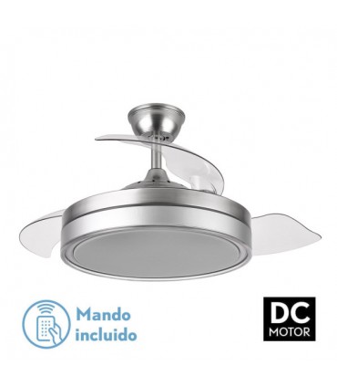 Ventilador DC Criador 72W con acabado en níquel y diseño moderno