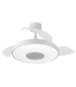 Ventilador de techo retráctil modelo Paris color blanco con aspas ocultas y luz LED