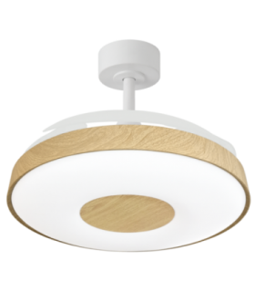 Ventilador Retráctil Paris Mini Blanco/Haya | Lámparas Lidia