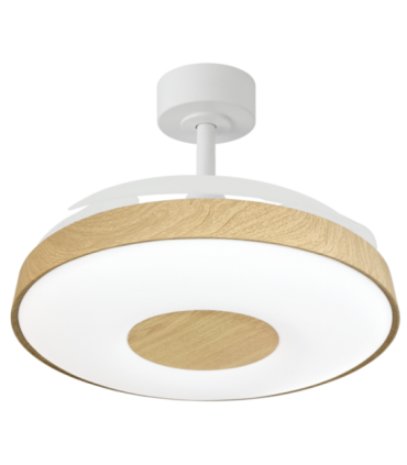 Ventilador Retráctil Paris Mini Blanco/Haya | Lámparas Lidia