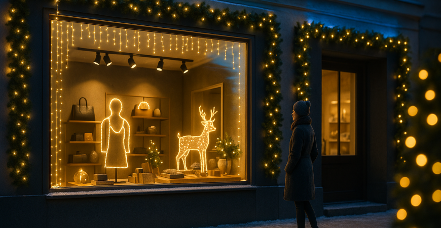 Iluminación navideña exterior: 12 ideas LED para escaparates y fachadas